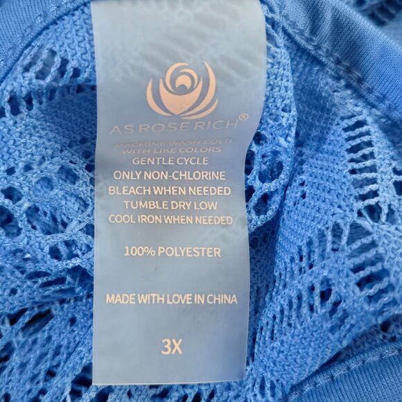 NWT Women’s Blue Swimsuit Cover-Up – Size 3XL - Picture 4 of 5